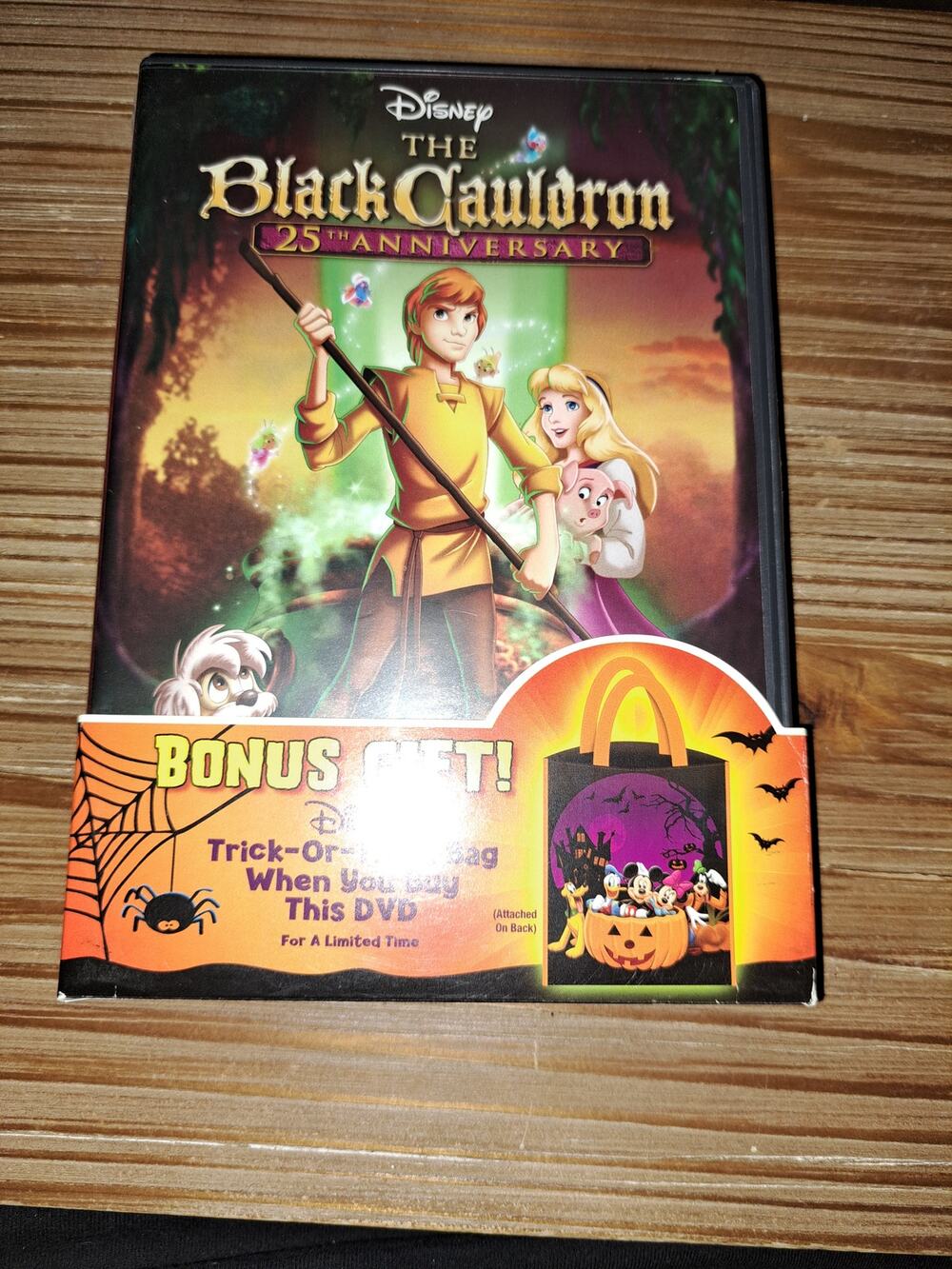 Disney Black Caudron 25th Anniversary DVD with unopened Gift
